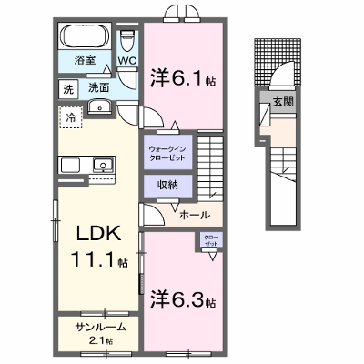 スイープガーデン 205【管理NO：1-028862401-02050】 ★家具家電は申し込み後に搬入します★ ★2027年03月上旬入居可能★の物件画像