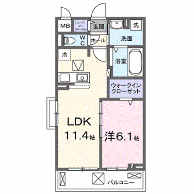 プロムナード　内谷 105【管理NO：1-028753001-01050】 ★家具家電は申し込み後に搬入します★ ★2027年03月上旬入居可能★の物件画像