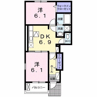 プロムナード弐番館 101【管理NO：1-015483102-01010】 ★家具家電は申し込み後に搬入します★ ★2026年10月下旬入居可能★の物件画像