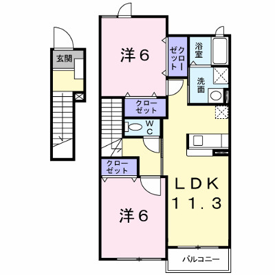 エレガンスラピーニ　Ｂ 201【管理NO：1-013346802-02010】 ★家具家電は申し込み後に搬入します★ ★2026年11月中旬入居可能★の物件画像