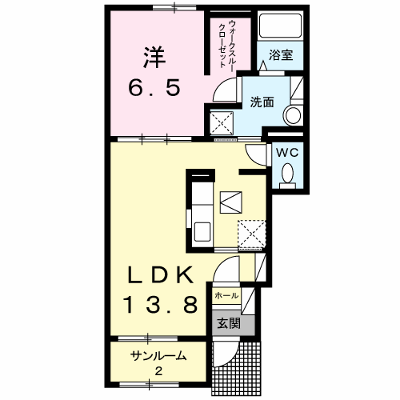 ポライトⅠ 102【管理NO：1-021274501-01020】 ★家具家電は申し込み後に搬入します★ ★2026年11月中旬入居可能★の物件画像