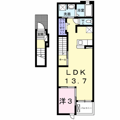 ヒルトップ　ワン 202【管理NO：1-027010501-02020】 ★家具家電は申し込み後に搬入します★ ★2026年11月上旬入居可能★の物件画像
