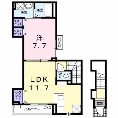 カーサ　アビ 201【管理NO：1-022863101-02010】 ★家具家電は申し込み後に搬入します★ ★2026年10月中旬入居可能★の物件画像