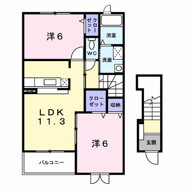 カトレア 203【管理NO：1-017266801-02030】 ★家具家電は申し込み後に搬入します★ ★2026年11月中旬入居可能★の物件画像