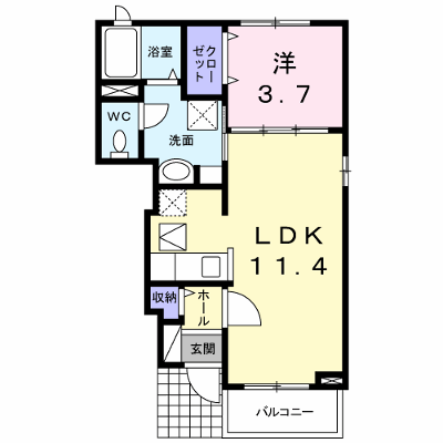 プリムローズ 104【管理NO：1-022876601-01040】 ★家具家電は申し込み後に搬入します★ ★2026年11月中旬入居可能★の物件画像