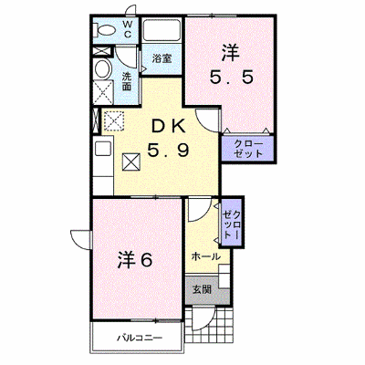サンパティークⅡ 101【管理NO：1-010035901-01010】 ★家具家電は申し込み後に搬入します★の物件画像