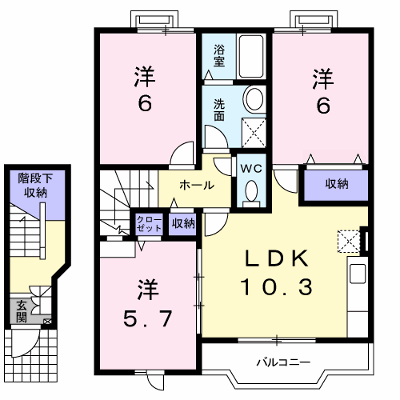 サンフラワー　Ｂ 202【管理NO：1-011915502-02020】 ★家具家電は申し込み後に搬入します★ ★2026年10月下旬入居可能★の物件画像