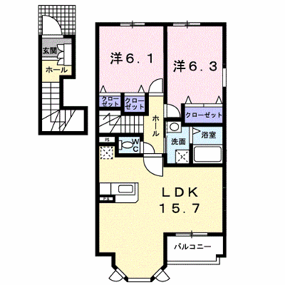 ピクシー・ラビット　Ｂ 201【管理NO：1-015166702-02010】 ★家具家電は申し込み後に搬入します★ ★2026年11月中旬入居可能★の物件画像