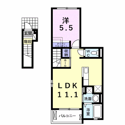 カノン　フィオーレ 206【管理NO：1-021906501-02050】 ★家具家電は申し込み後に搬入します★ ★2026年11月上旬入居可能★の物件画像