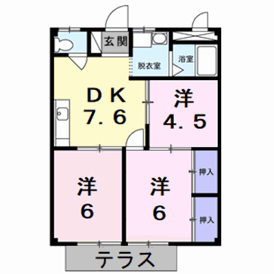 シティハイツ萩Ｂ棟 1C【管理NO：1-004381201-01030】 ★家具家電は申し込み後に搬入します★ ★2026年10月下旬入居可能★の物件画像