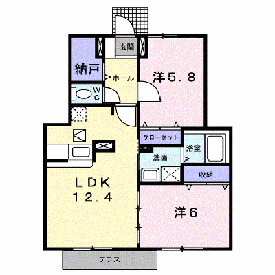 コーポ勢多Ⅱ番館 104【管理NO：1-011656701-01040】 ★家具家電は申し込み後に搬入します★ ★2026年11月中旬入居可能★の物件画像