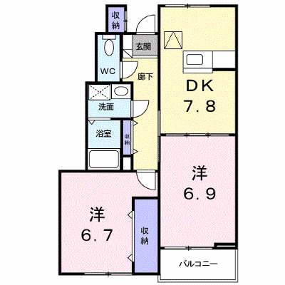 ア・ラ・モード　Ⅱ 103【管理NO：1-011773602-01030】 ★家具家電は申し込み後に搬入します★ ★2026年11月中旬入居可能★の物件画像