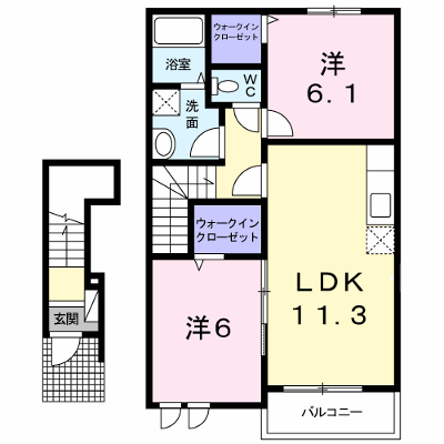 カーサ・セレノ　Ⅱ 202【管理NO：1-016078202-02020】 ★家具家電は申し込み後に搬入します★ ★2027年01月下旬入居可能★の物件画像