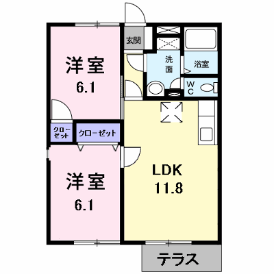 アルカディアⅡ 103【管理NO：1-007282202-01030】 ★家具家電は申し込み後に搬入します★ ★2026年11月上旬入居可能★の物件画像