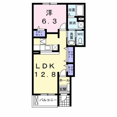 アンジェリカ　Ｃ 103【管理NO：1-013991403-01030】 ★家具家電は申し込み後に搬入します★ ★2026年12月上旬入居可能★の物件画像
