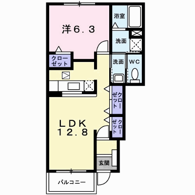 アンジェリカ　Ａ 103【管理NO：1-013991401-01030】 ★家具家電は申し込み後に搬入します★ ★2026年11月下旬入居可能★の物件画像