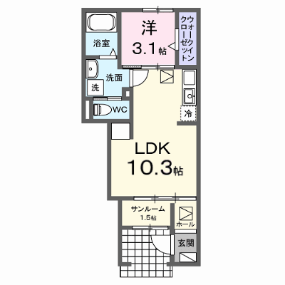 オリーブ・アール 104【管理NO：1-028057601-01040】 ★家具家電は申し込み後に搬入します★ ★2026年11月中旬入居可能★の物件画像