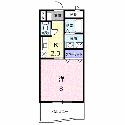 サムデイ小郡 404【管理NO：1-011853201-04040】 ★家具家電は申し込み後に搬入します★ ★2026年11月中旬入居可能★の物件画像