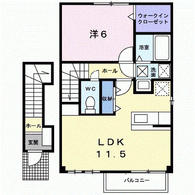 ボナール・ラシーヌ 205【管理NO：1-011755201-02040】 ★家具家電は申し込み後に搬入します★ ★2026年11月中旬入居可能★の物件画像