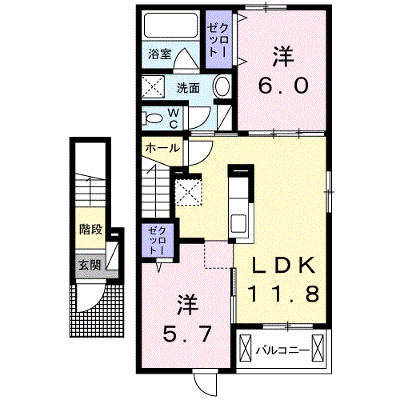 クレアンジュ　ニーナ 204【管理NO：1-022627401-02040】 ★家具家電は申し込み後に搬入します★ ★2026年11月中旬入居可能★の物件画像