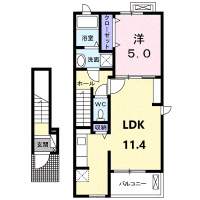 ハクサンジョ　Ⅰ 205【管理NO：1-020993201-02040】 ★家具家電は申し込み後に搬入します★ ★2026年12月中旬入居可能★の物件画像