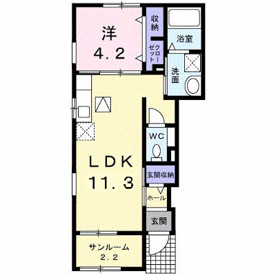 セラーサ　セコンディ 101【管理NO：1-023077801-01010】 ★家具家電は申し込み後に搬入します★の物件画像