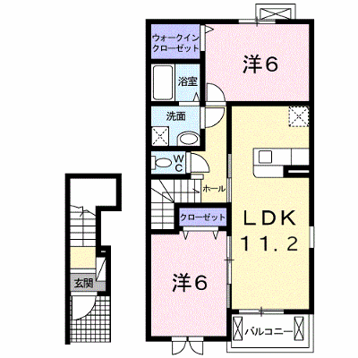 レオンⅡＡ 203【管理NO：1-016335601-02030】 ★家具家電は申し込み後に搬入します★ ★2026年11月中旬入居可能★の物件画像