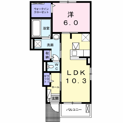 アヴニール桜ヶ丘　Ⅰ 104【管理NO：1-024174201-01040】 ★家具家電は申し込み後に搬入します★の物件画像