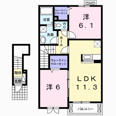 ＶＩＧＯＲ１２　Ⅱ 203【管理NO：1-017749002-02030】 ★家具家電は申し込み後に搬入します★ ★2026年10月中旬入居可能★の物件画像
