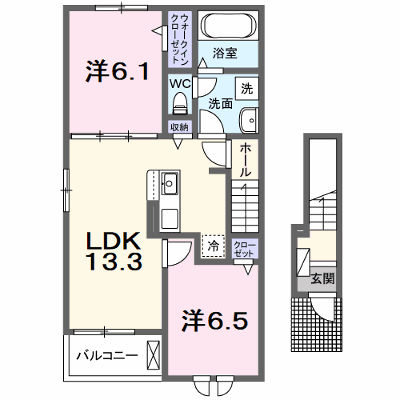 グレイスカルム 201【管理NO：1-028544601-02010】 ★家具家電は申し込み後に搬入します★ ★2027年01月下旬入居可能★の物件画像