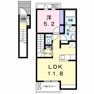 ベネディーレ　Ⅳ 202【管理NO：1-020432303-02020】 ★家具家電は申し込み後に搬入します★の物件画像