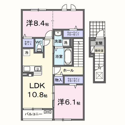 フィオリーレＢ 203【管理NO：1-028732102-02030】 ★家具家電は申し込み後に搬入します★ ★2027年02月下旬入居可能★の物件画像