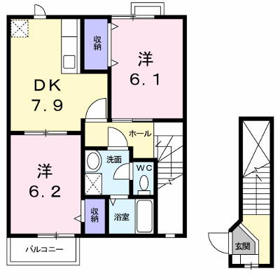 クリアーフラット 202【管理NO：1-007908201-02020】 ★家具家電は申し込み後に搬入します★ ★2026年11月中旬入居可能★の物件画像