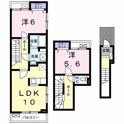 ＢＬＥＳＳ草加松原　Ｄ棟 201【管理NO：1-023227804-02010】 ★家具家電は申し込み後に搬入します★ ★2026年10月上旬入居可能★の物件画像