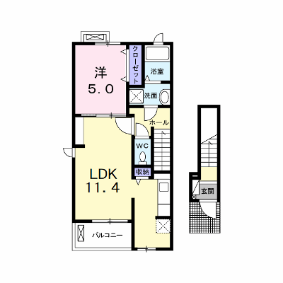 エクセレントガーデン 201【管理NO：1-020429001-02010】 ★家具家電は申し込み後に搬入します★ ★2026年10月中旬入居可能★の物件画像