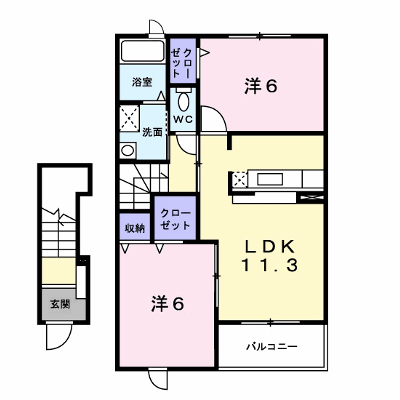 Ｌｕｃｋｙ　Ｂｅｌｌ 202【管理NO：1-018240301-02020】 ★家具家電は申し込み後に搬入します★の物件画像