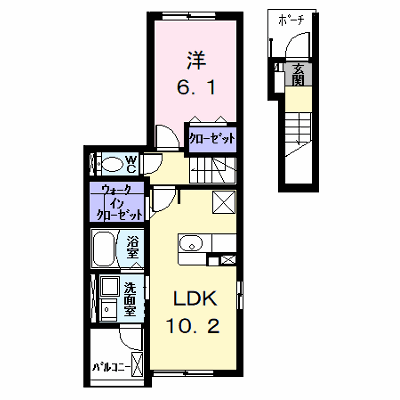 オルテンシア・フィオーレ 201【管理NO：1-027590301-02010】 ★家具家電は申し込み後に搬入します★の物件画像