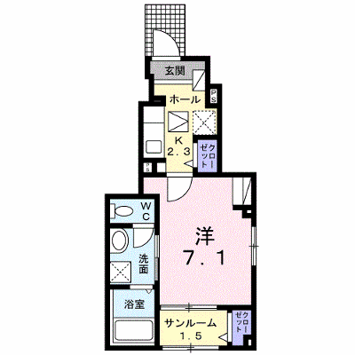 ワイズ　プラネッツ 101【管理NO：1-025938601-01010】 ★家具家電は申し込み後に搬入します★ ★2026年10月下旬入居可能★の物件画像