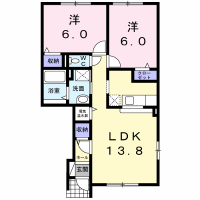 ルピナスⅡ 103【管理NO：1-016919402-01030】 ★家具家電は申し込み後に搬入します★ ★2026年12月中旬入居可能★の物件画像