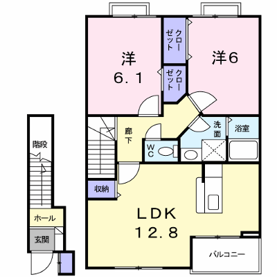 エスポワールⅡ 202【管理NO：1-014148601-02020】 ★家具家電は申し込み後に搬入します★ ★2026年11月中旬入居可能★の物件画像