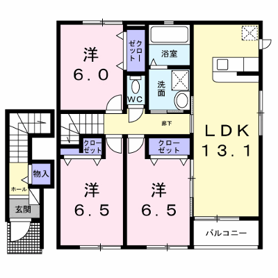 ディオパラッツオⅡ 202【管理NO：1-099249001-02020】 ★家具家電は申し込み後に搬入します★ ★2026年11月上旬入居可能★の物件画像
