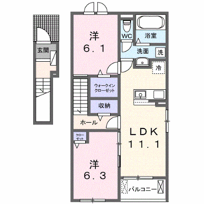 パークヒルズ利根　五番館 201【管理NO：1-027070601-02010】 ★家具家電は申し込み後に搬入します★ ★2026年12月中旬入居可能★の物件画像