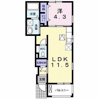 ルーエ　Ⅱ 102【管理NO：1-020613301-01020】 ★家具家電は申し込み後に搬入します★ ★2026年11月中旬入居可能★の物件画像