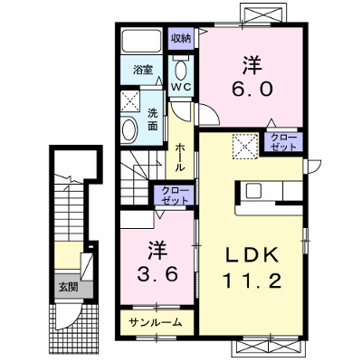 フィオーレかりん　Ａ 203【管理NO：1-018373201-02030】 ★家具家電は申し込み後に搬入します★ ★2026年11月中旬入居可能★の物件画像