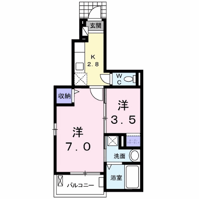 ベルサニーＫ 102【管理NO：1-021400401-01020】 ★家具家電は申し込み後に搬入します★ ★2026年11月中旬入居可能★の物件画像