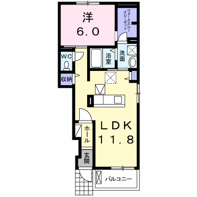 モカルーチェ 103【管理NO：1-022861001-01030】 ★家具家電は申し込み後に搬入します★ ★2026年12月下旬入居可能★の物件画像