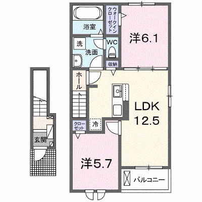 サニーフラット黒岡Ａ棟 203【管理NO：1-027486901-02030】 ★家具家電は申し込み後に搬入します★ ★2026年12月中旬入居可能★の物件画像
