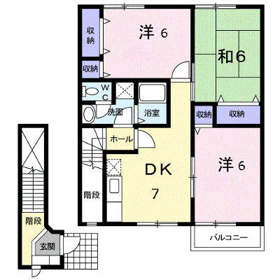 グランソレイユ　（斑鳩町） 202【管理NO：1-010207401-02020】 ★家具家電は申し込み後に搬入します★ ★2026年11月中旬入居可能★の物件画像