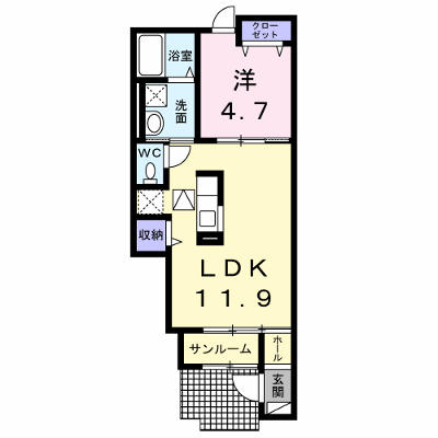 グランルーチェ 103【管理NO：1-022204001-01030】 ★家具家電は申し込み後に搬入します★ ★2026年11月中旬入居可能★の物件画像