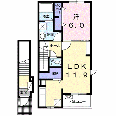 ラ・ファミーユ　Ⅱ 204【管理NO：1-019659101-02040】 ★家具家電は申し込み後に搬入します★ ★2026年12月上旬入居可能★の物件画像